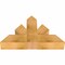 Ekena Millwork Saratoga Rough Sawn Timber Gable Bracket, Western Red Cedar, 36"W x 23"H x 6"D x 6"F, 15/12 Pitch GBW036X23X0606SAR00RWR - alternate 3
